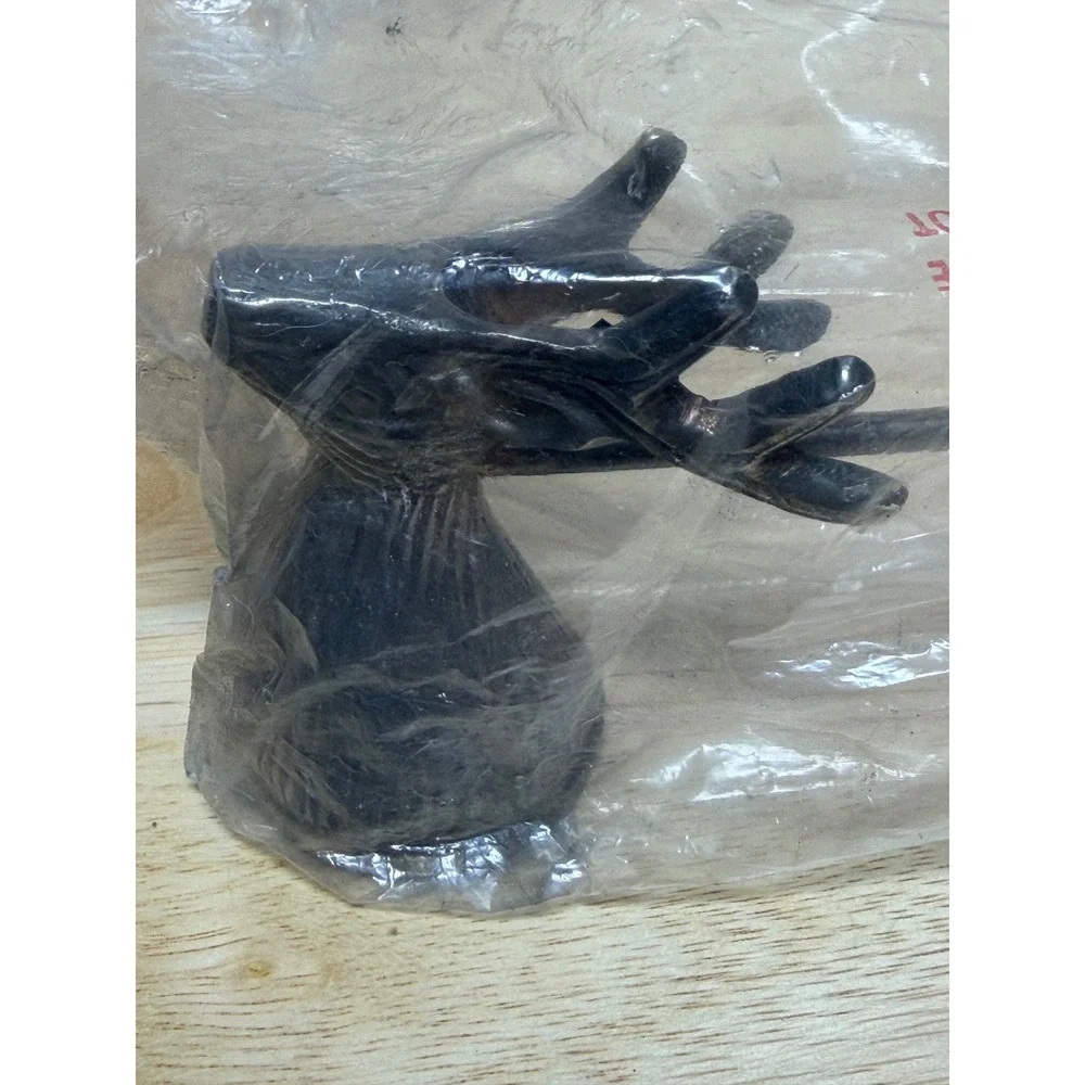 Vintage Silver Tone Metal Stag Head Deer Candle Snuffer Made‎ in India 12 Inch